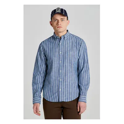 KOŠILE GANT REG UT CHAMBRAY STRIPE SHIRT INDIGO BLUE 75576873