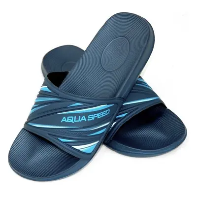 AQUA SPEED Pánské boty do bazénu Idaho Námořnická modrá/modrá vzor 10 84449301