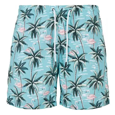 Pánské koupací šortky Urban Classics Pattern Swim Shorts - tropical 68500285