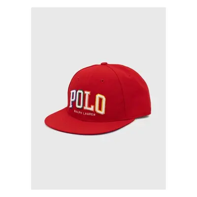 Kšiltovka Polo Ralph Lauren červená barva, s aplikací 76810639