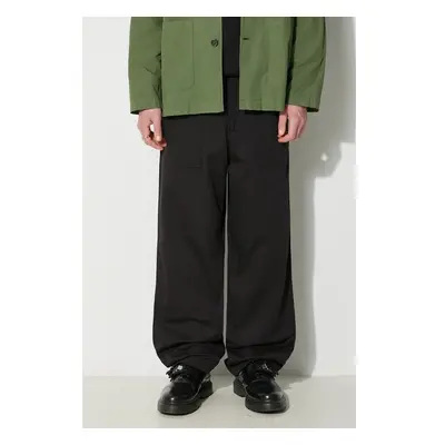 Bavlněné kalhoty Universal Works Fatigue Pant černá barva, jednoduché, 90397998