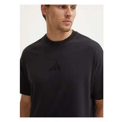 Bavlněné tričko adidas All SZN černá barva, s aplikací, IY4150 94485984