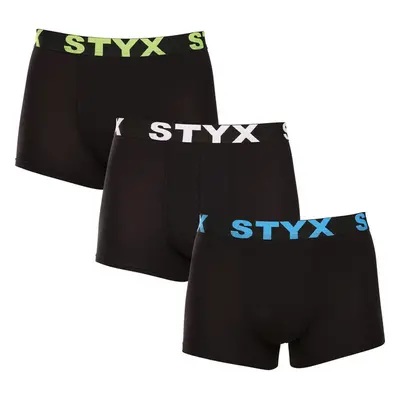 3PACK pánské boxerky Styx sportovní guma vícebarevné (G9606162) 47520524