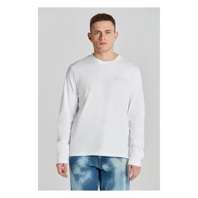 TRIČKO GANT REG EMBOSSED LS TSHIRT WHITE 85808127