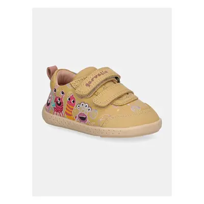 Dětské kožené sneakers boty Garvalin béžová barva, 241307 96045378