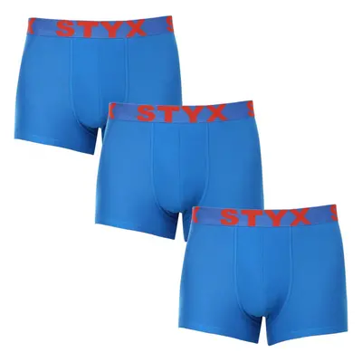 3PACK pánské boxerky Styx sportovní guma modré (3G1167) 89676876