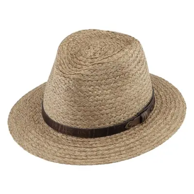 Unisex letní klasicky Fedora klobouk - od Fiebig s koženým paskem 90796644