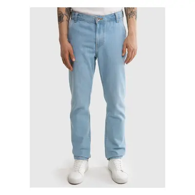 Big Star Mans Straight Trousers Denim 190078 Light Denim-253 92219198