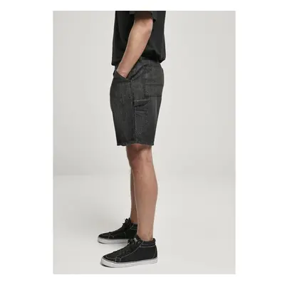 Urban Classics Carpenter Jeans Shorts pravé černé seprané 95422415