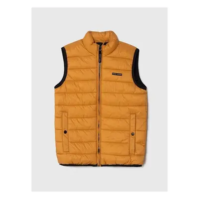 Dětská vesta Pepe Jeans Outerw Gilet oranžová barva 84686820