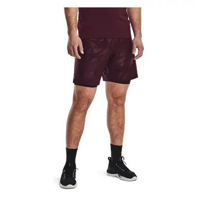 Šortky Under Armour Woven Emboss Short Dark Maroon S 90903802