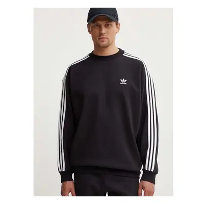 Mikina adidas Originals Adicolor Oversized Crew pánská, černá barva, s 92977144