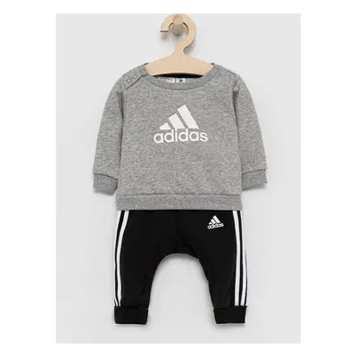 Dětská tepláková souprava adidas Performance H28835 šedá barva 61734221