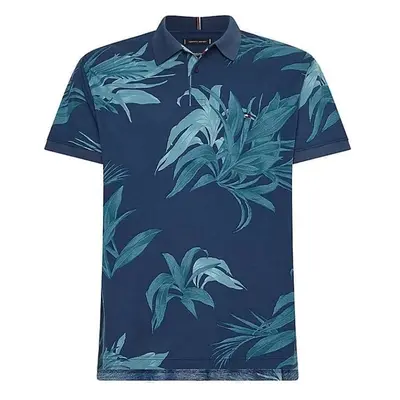 Tommy Hilfiger Polo shirt - PALM FLORAL PRINT REG POLO blue 95422895