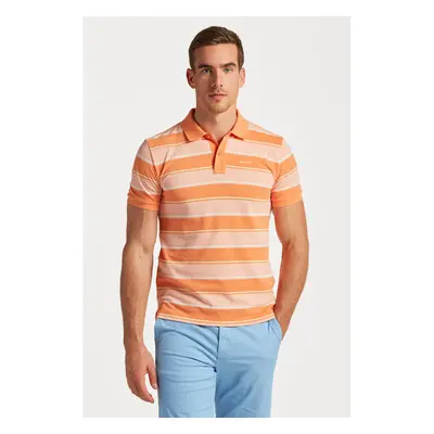 POLOKOŠILE GANT MULTI STRIPE SS PIQUE APRICOT ORANGE 78948513