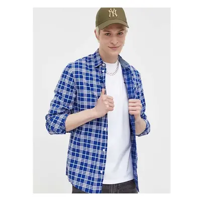 Košile Tommy Jeans tmavomodrá barva, regular, s klasickým límcem 82166754