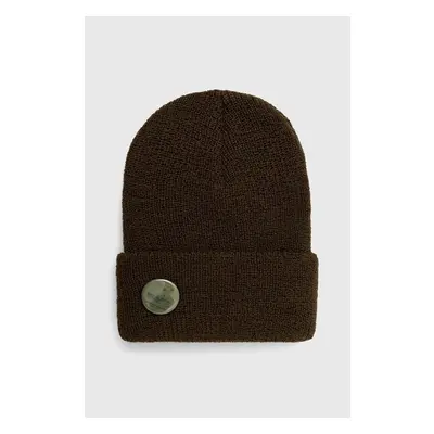 Vlněná čepice Engineered Garments Watch Cap zelená barva, 23F1H037.R01 87204267