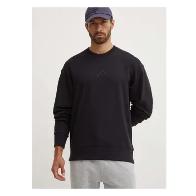 Bavlněná mikina adidas All SZN pánská, černá barva, s aplikací, IX1261 94358887