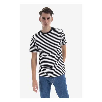 Bavlněné tričko Norse Projects Niels Classic Stripe bílá barva, N01 84015900