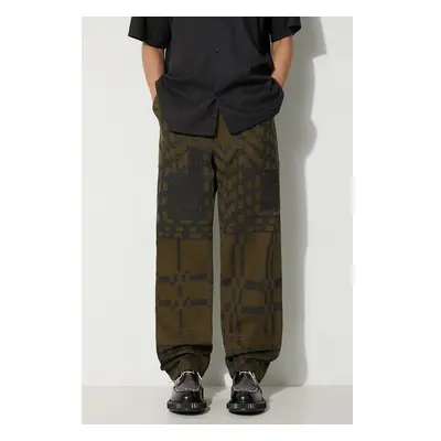 Bavlněné kalhoty Engineered Garments Fatigue Pant zelená barva, 86992363