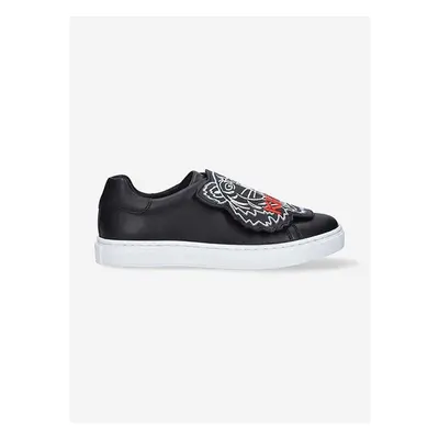 Dětské kožené sneakers boty Kenzo Kids K59039 černá barva 87923723