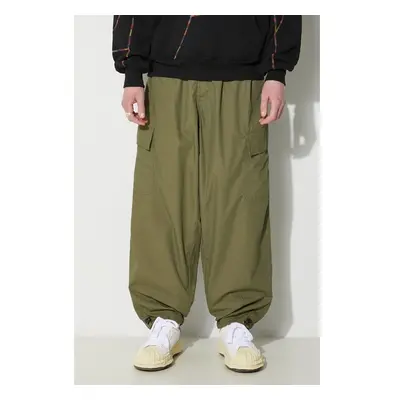 Kalhoty Universal Works Loose Cargo Pant pánské, zelená barva, ve 90397960