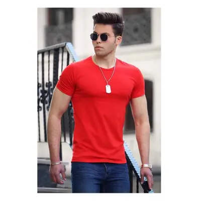 Madmext Mens Crew Neck Red T-Shirt 4552 91288168