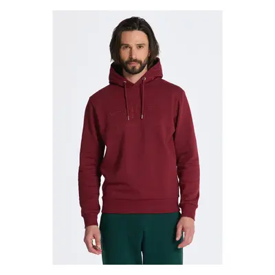 MIKINA GANT REG TONAL SHIELD HOODIE PLUMPED RED 84606041