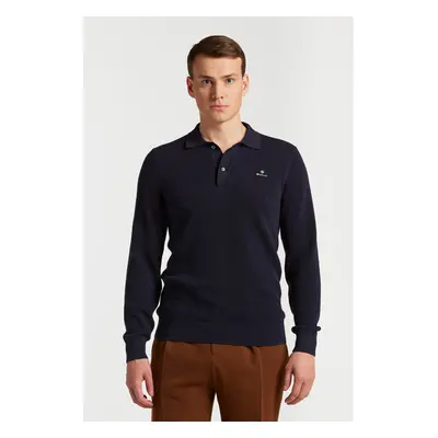 SVETR GANT COTTON PIQUE POLO EVENING BLUE 76936499