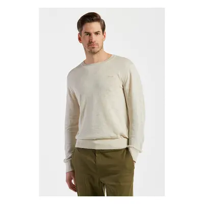 SVETR GANT COTTON LINEN C-NECK PUTTY 77162675