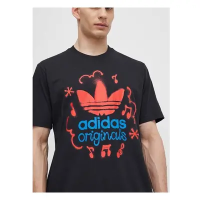 Bavlněné tričko adidas Originals černá barva, s potiskem, IS0224 91081418