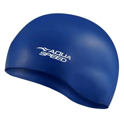 AQUA SPEED Unisexs Swimming Cap Mono Navy Blue Pattern 10 84461316