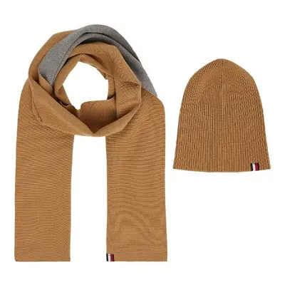 Hat & Scarf - Tommy Hilfiger GP MERINO SCARF & BEANIE brown 95273176