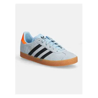 Dětské kožené sneakers boty adidas Originals GAZELLE modrá barva, 95942665