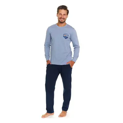 DN Nightwear Pánské pyžamo Mountain adventure modré 96171264