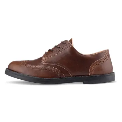 Vasky Brogue Low Dark Brown Black - Dámské elegantní kožené polobotky 54704612