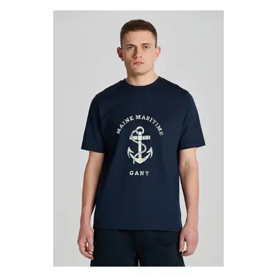 TRIČKO GANT D2. MARITIME T-SHIRT EVENING BLUE 76202396