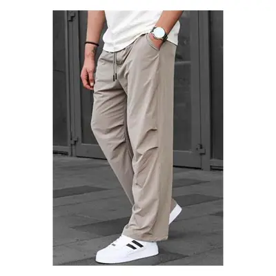 Madmext Beige Regular Fit Mens Parachute Pants 6504 91224692