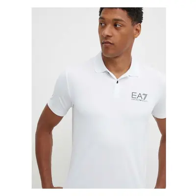 Tréninkové polo tričko EA7 Emporio Armani bílá barva, PJEMZ.8NPF23 93579489