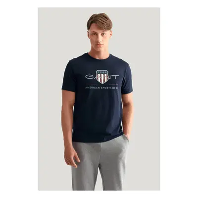 TRIČKO GANT REG ARCHIVE SHIELD SS T-SHIRT EVENING BLUE 84605863