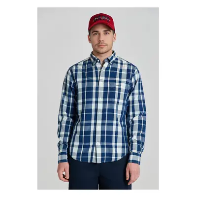 KOŠILE GANT REG UT INDIGO PLAID TWILL SHIRT INDIGO BLUE 75576866