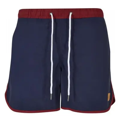 Pánské koupací kraťasy Urban Classics Retro Swimshorts - burgundy 80998217