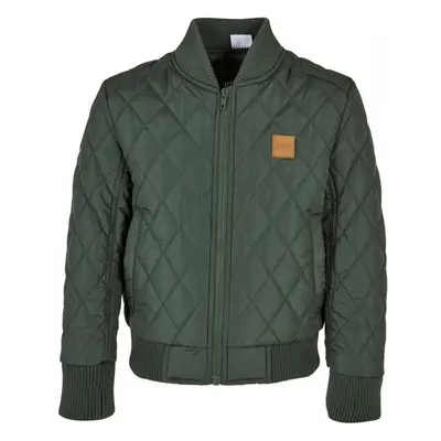 URBAN CLASSICS Boys Diamond Quilt Nylon Jacket - olive 82009639