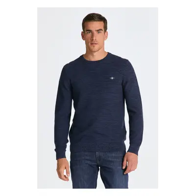 SVETR GANT 2TONE LINKS-LINKS C-NECK EVENING BLUE 84796938