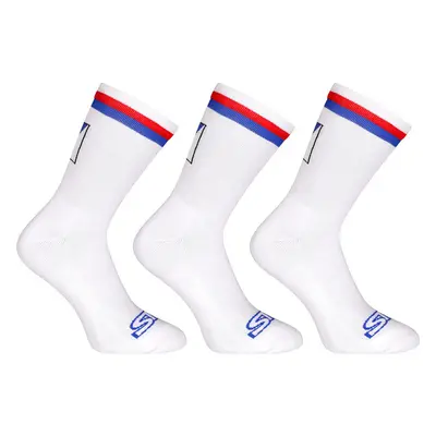 3PACK ponožky Styx vysoké bílé trikolóra (3HV10111) 91671475