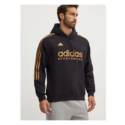 Mikina adidas Tiro pánská, černá barva, s kapucí, s potiskem, IW8869 94358857