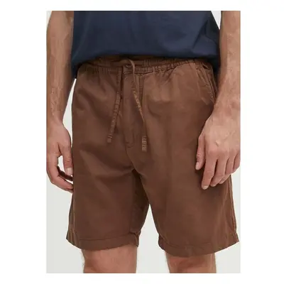 Plátěné kraťasy Pepe Jeans RELAXED LINEN SMART SHORTS hnědá barva, 92090259