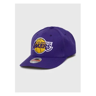 Čepice s vlněnou směsí Mitchell&Ness Los Angeles Lakers fialová barva, 83072087