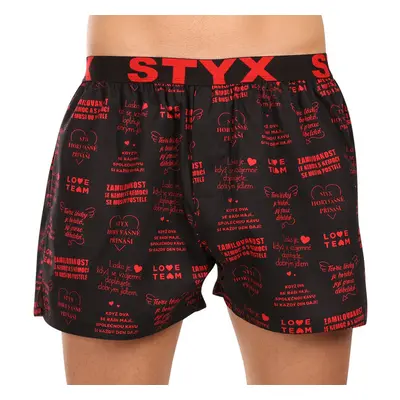 Pánské trenky Styx art sportovní guma Valentýn texty (B1757) 89078042