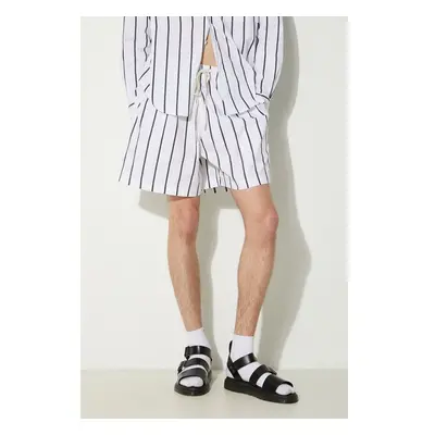 Bavlněné šortky MKI MIYUKI ZOKU Striped Shorts černá barva, STRIPED 94874654